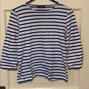 Saint James blue and white striped Breton top